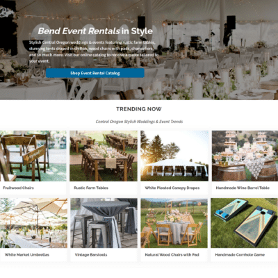 Wedding vendor website design